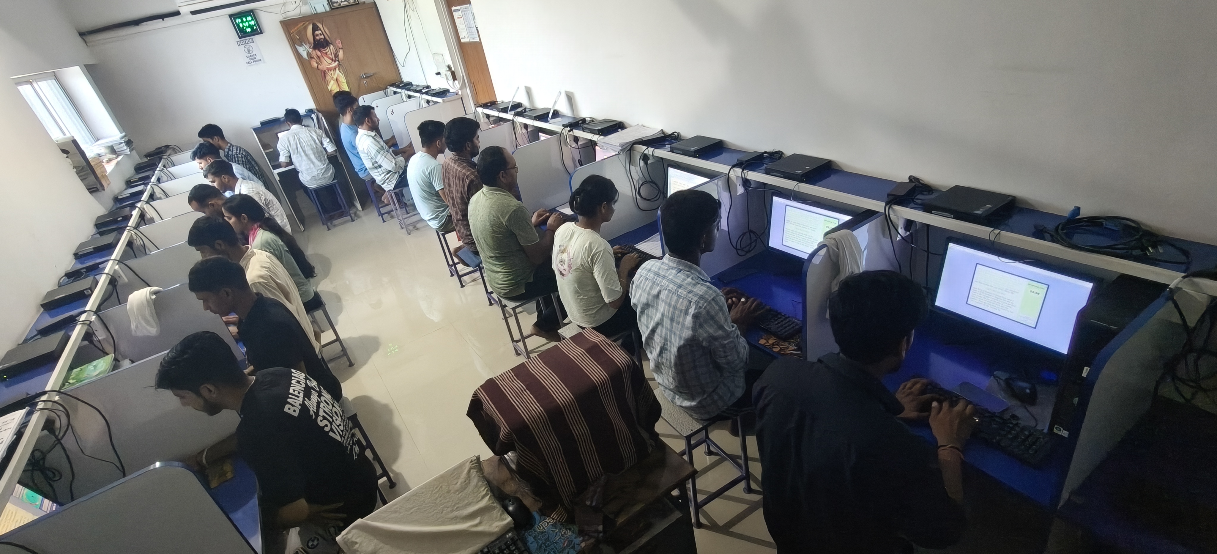 Students practicing typing in G. Panday lab