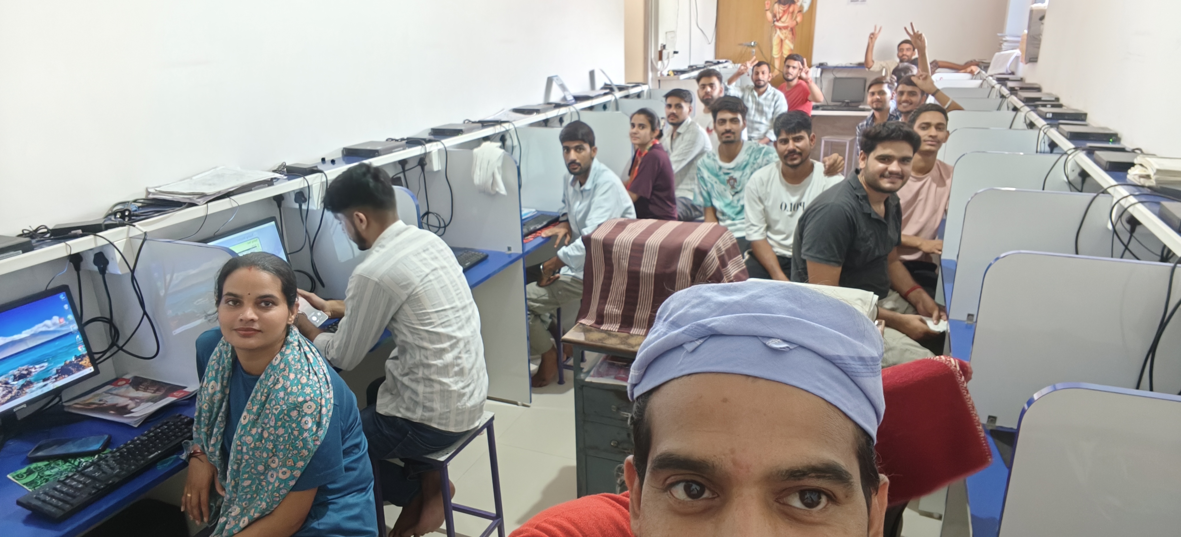 Student typing coaching in Chirawa